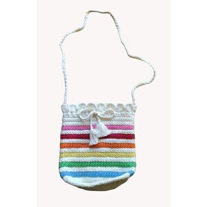 Hanna Andersson Purse Girls Crochet Tassel Multi Color